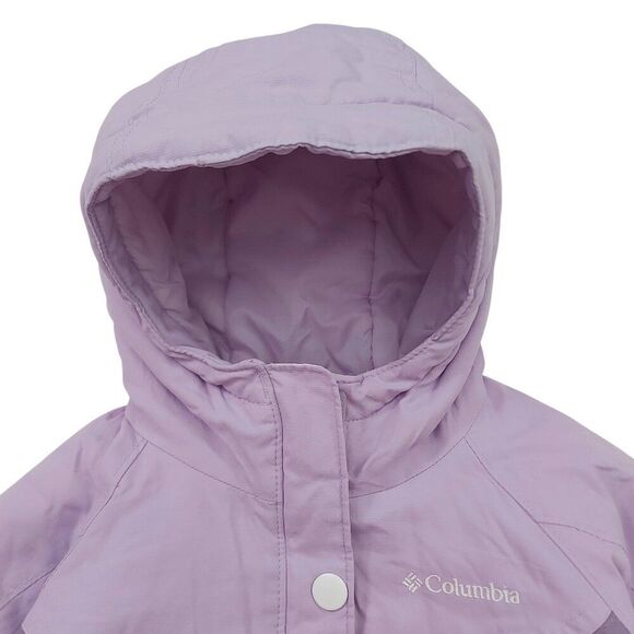 Columbia Omni-shield Hooded Jacket Baby 18 Months Lilac Full Zip Water Resistant - Picture 2 of 12